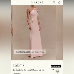 Meshki Strapless Blush Dress